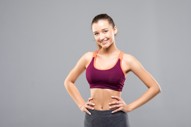 pretty caucasian fitness woman