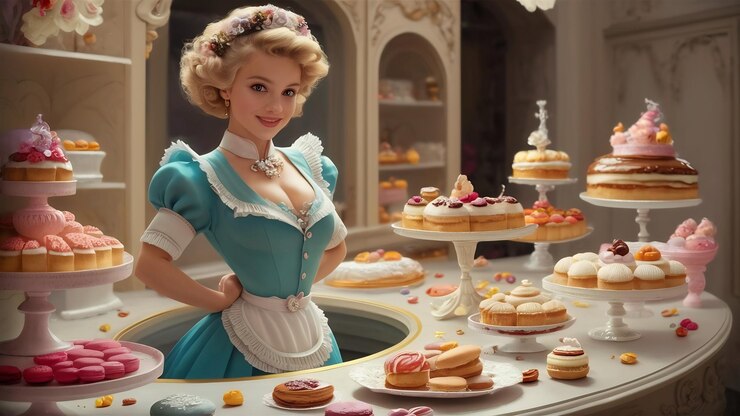 Photo pretty confectioner
