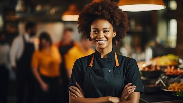 Photo pretty cook chief woman