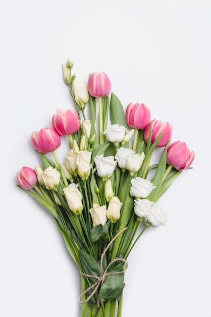 Pretty flower bouquet on white