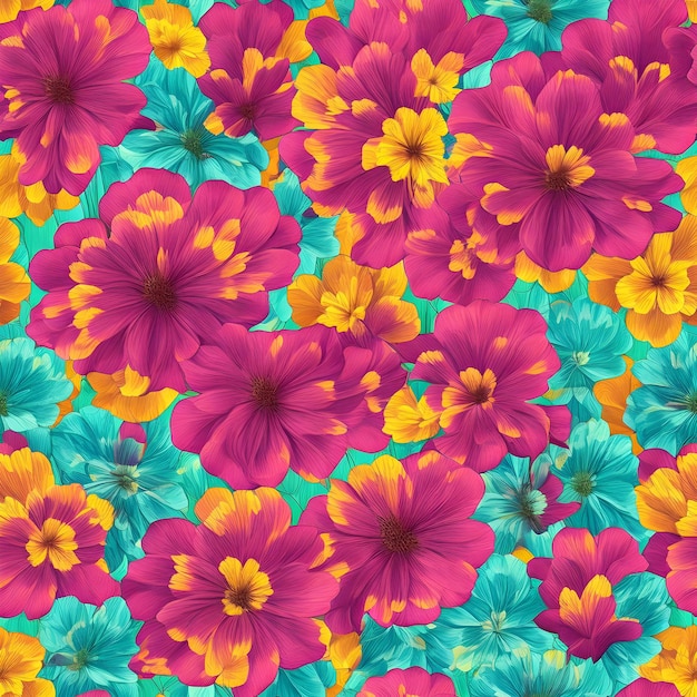 Pretty Flowers Pattern Texture for Background Image