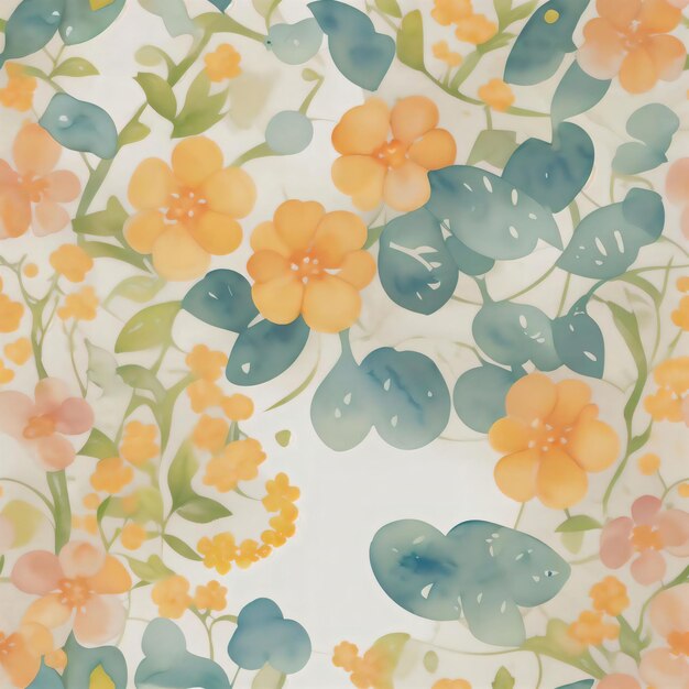 사진 플랫 스타일의 예쁜 꽃 원활한 패턴 컬렉션