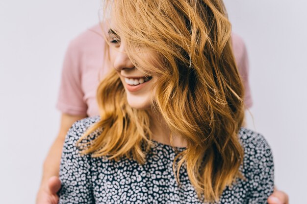 Pretty girl close-up smiling