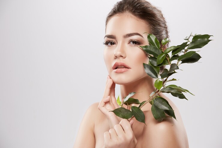 Фотография красивая девушка с идеальной кожей