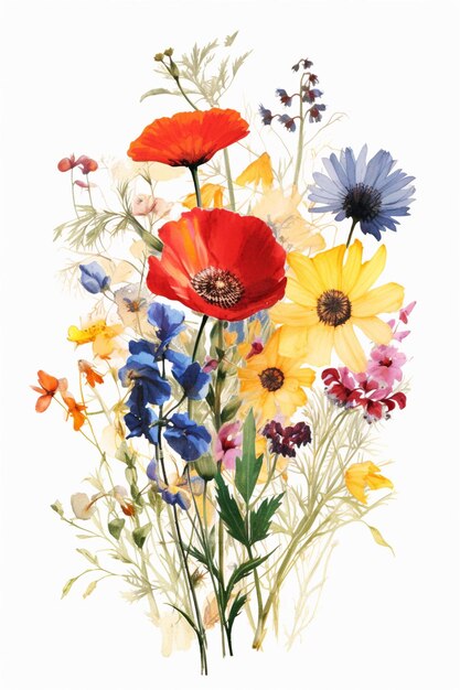 pretty pressed wildflowers artwork