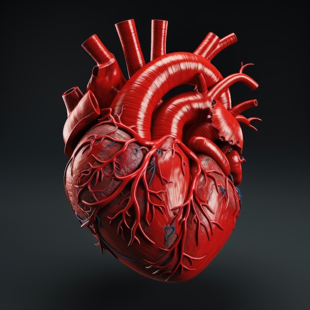 Premium AI Image | Pretty realistic heart illustration with isolated ...