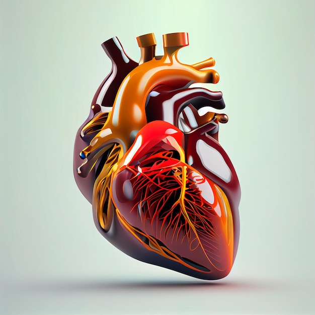 Pretty realistic heart illustration with isolated background