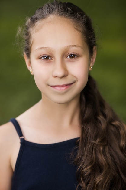 pretty smiling young girl portrait