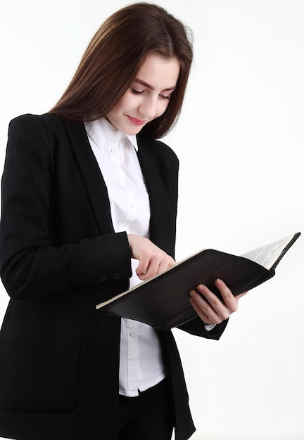 Pretty teenager reading