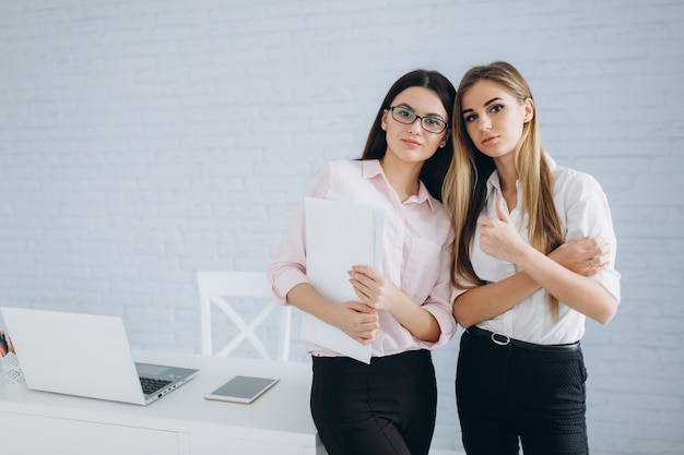 Pretty women in office