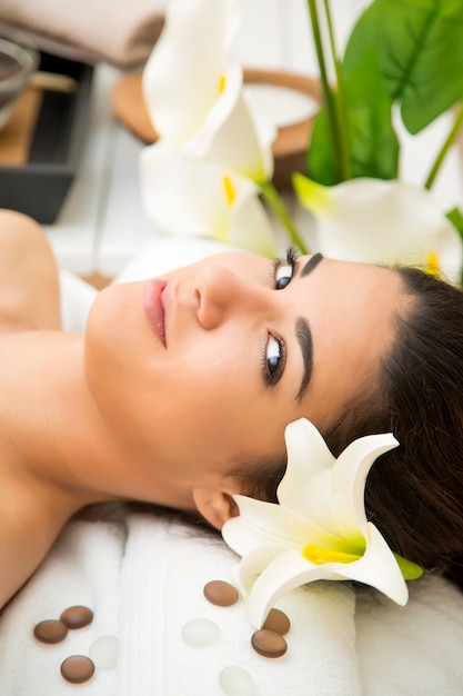 Pretty young woman having a massage