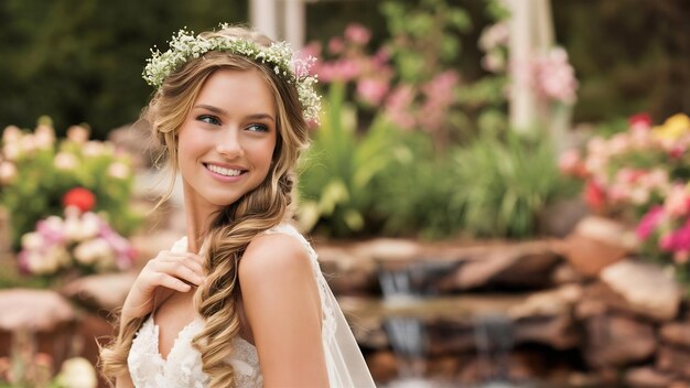 Pretty young woman portrait outdoor