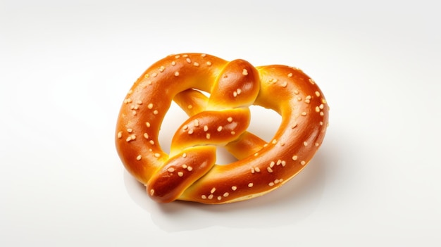 Foto pretzel isolato su sfondo bianco