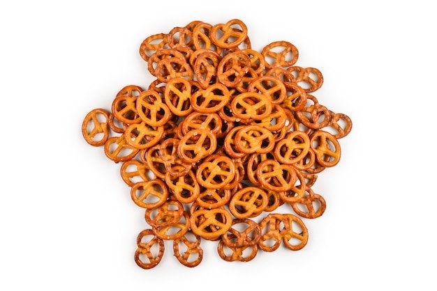 Pretzel met geïsoleerd zout