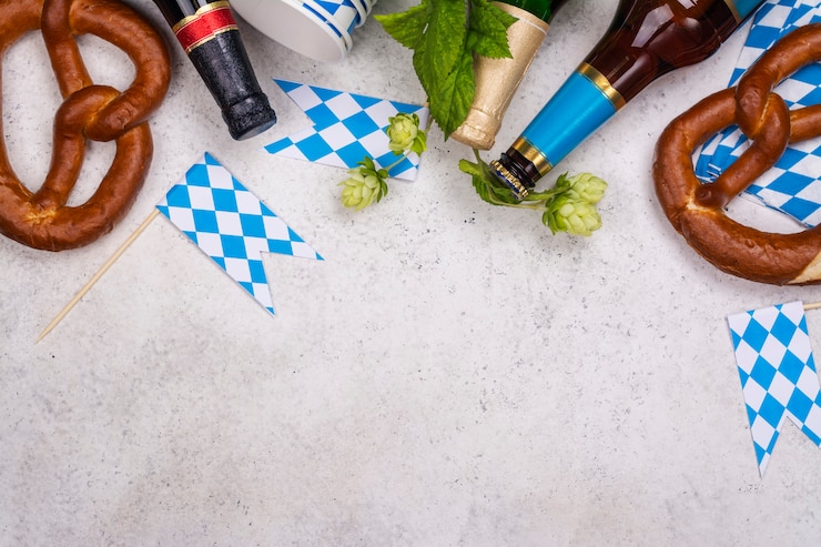 Photo pretzels and beer