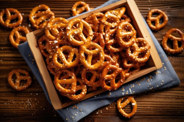 Pretzels in kitchen table professional advertising food photography