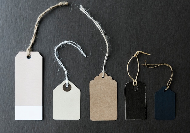 Photo price tags mockup