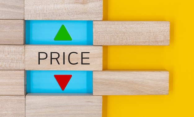 Price to UP and Down arrow symbol icon