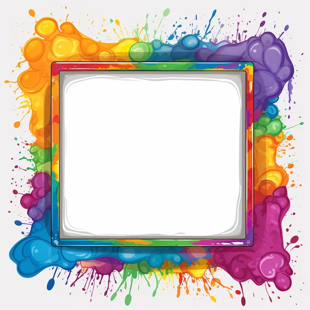 Pride day colors blank frame