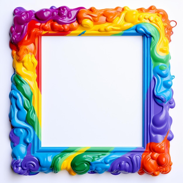 Photo pride day colors blank frame
