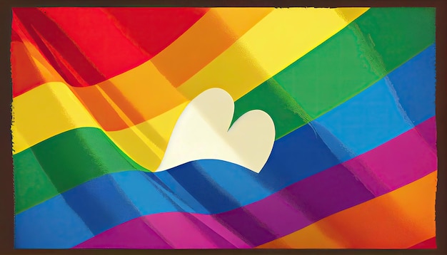 Pride Flag Pride Heart Pride Month and Day 사랑이 모든 것을 정복합니다 001 June