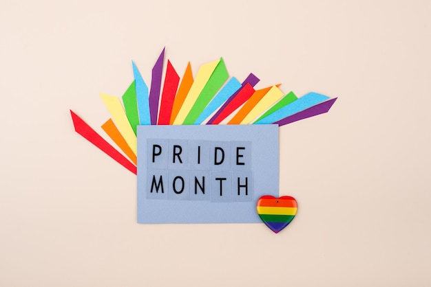 pride month concept with lgbtq flag