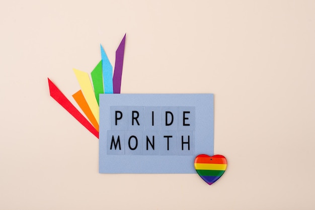 pride month concept with lgbtq flag