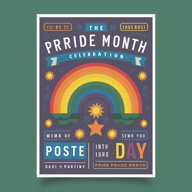 Pride Month and Day Celebration Presentation Heartfelt Designs for Your Special Event