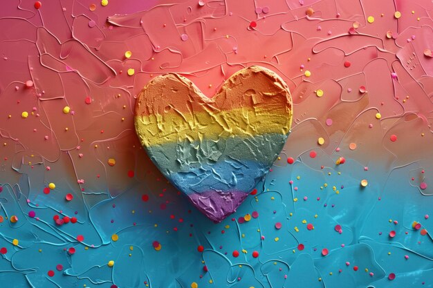 Photo pride month lgbtq greeting card background generative ai