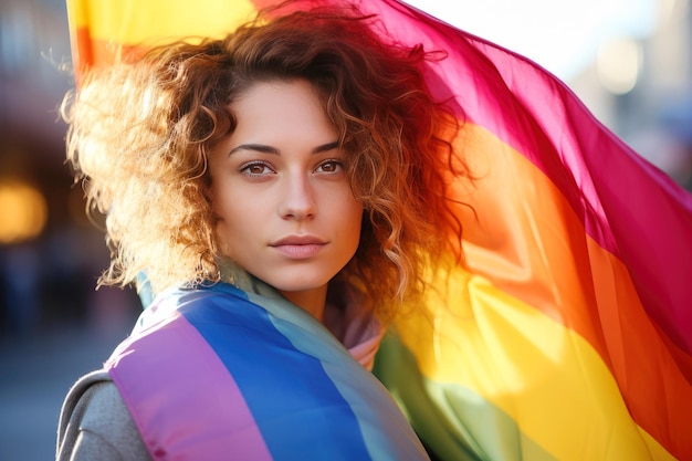 Photo pride and unity a young lesbian celebrates lgbt equality