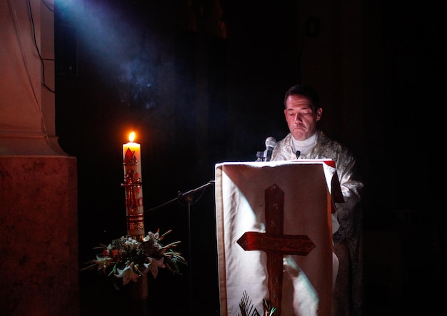 Priest Celebrating Mass