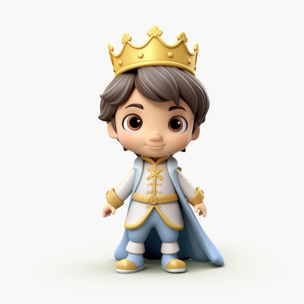 Prince cartoon character isolated in white background