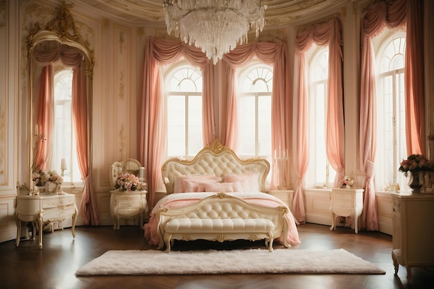 Princess bedroom in royal house