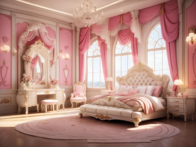 Princess bedroom in royal house