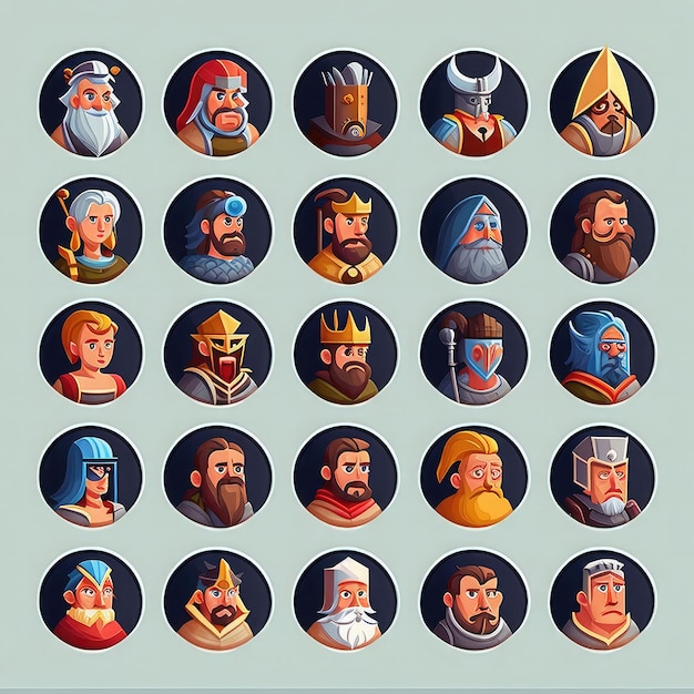 princess medieval character avatar ai generated kingdom soldier story person knight princess medieval character avatar illustration