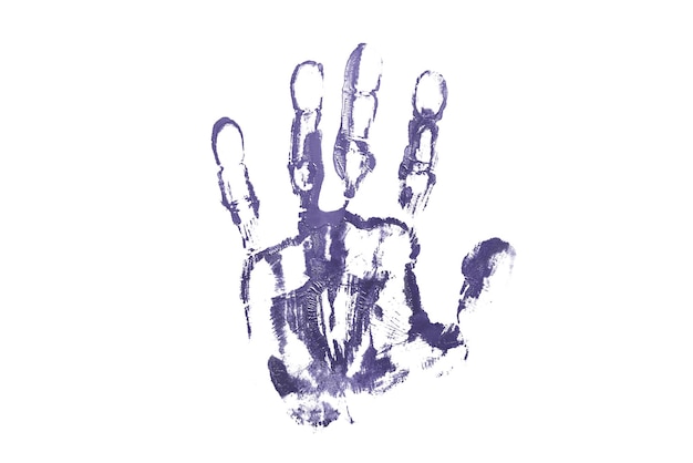 A print of the human palm hand isolated personal identity sign