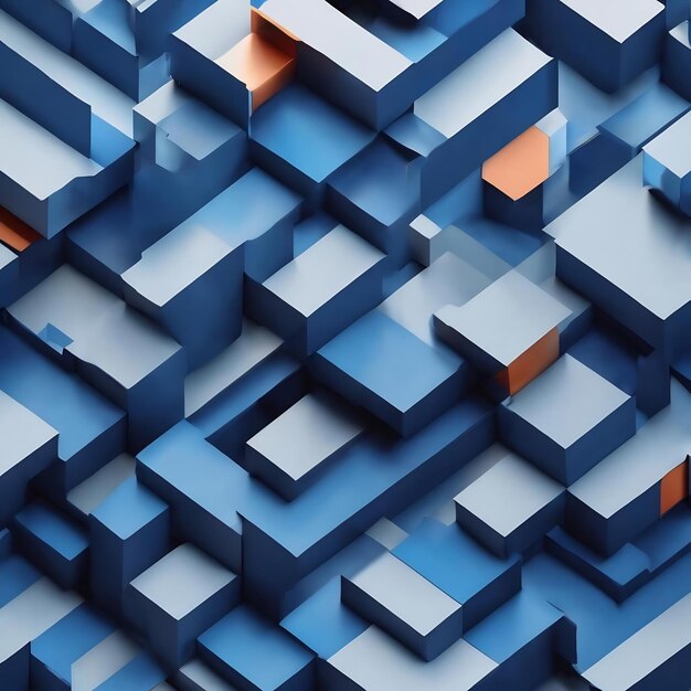 Print minimalist 3d rendering abstract blue wallpaper