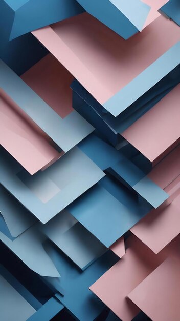 Print minimalist 3d rendering abstract blue wallpaper