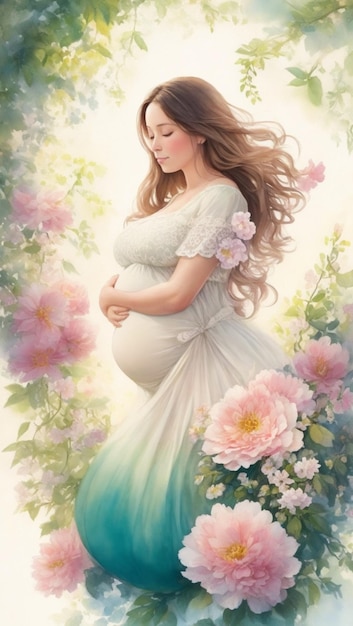 Print picture Pregnant woman