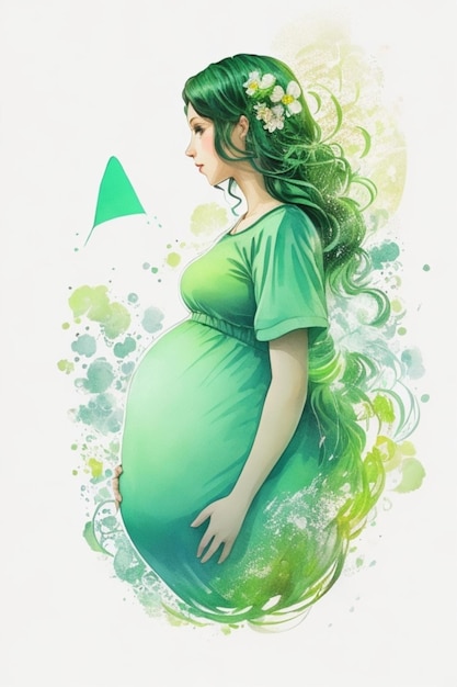 Print picture Pregnant woman