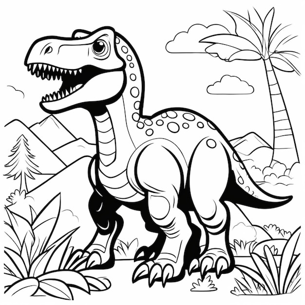 Disegno di dinosauro da colorare