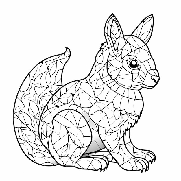 Photo printable picture coloring book with animals