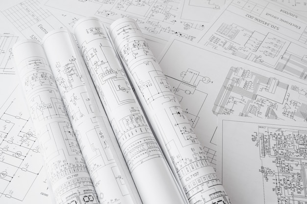 電気回路の印刷図面