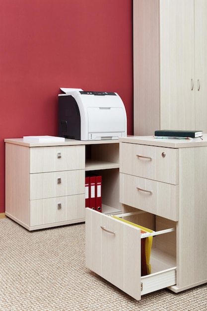 Printer in a modern office