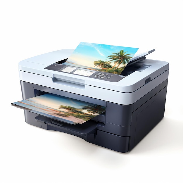 Printer on a white background