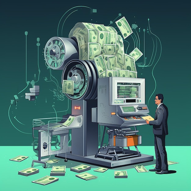 printing machine illustration