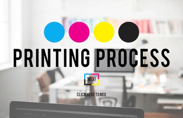 Printing Process CMYK Cyan Magenta Yellow Key Concept