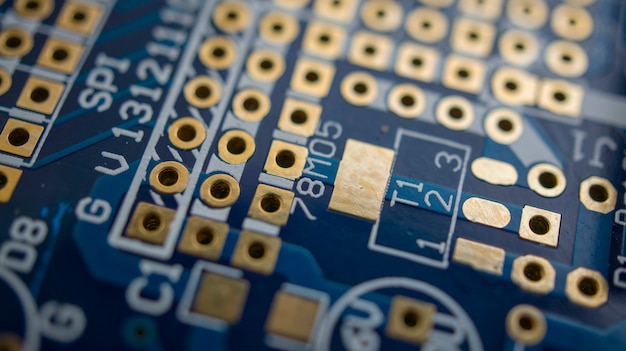 printplaat met radio-elektronische componenten