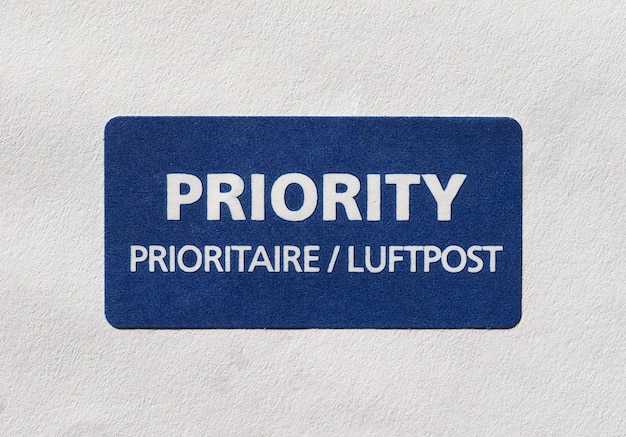 Photo priority mail label