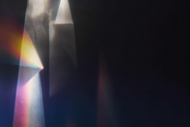 Foto testura di sfondo del prisma con perdite di luce